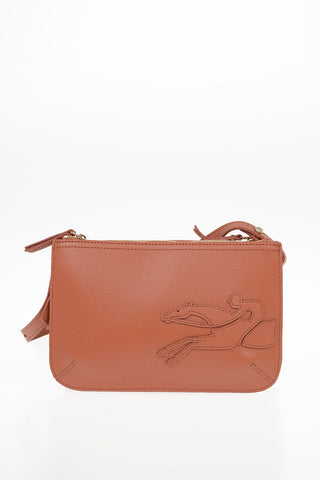 Leather Shoulder Bag with Double Insert