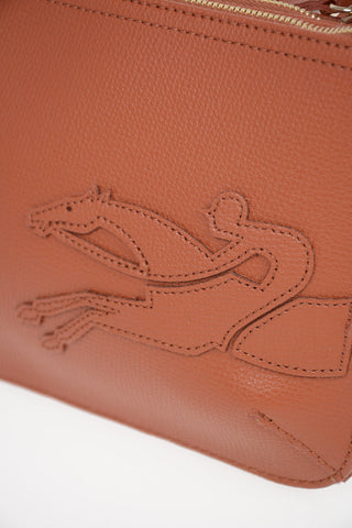 Leather Shoulder Bag with Double Insert