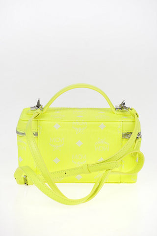 Logoed Leather VANITY CASE Bowler Bag with Removable Shoulder Strap