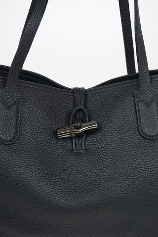 Textured Leather Shoulder Bag