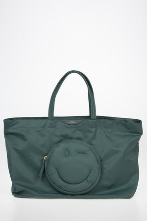 Fabric Maxi CHUBBY Tote Bag with Outer Smile Pocket 