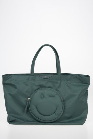 Fabric Maxi CHUBBY Tote Bag with Outer Smile Pocket