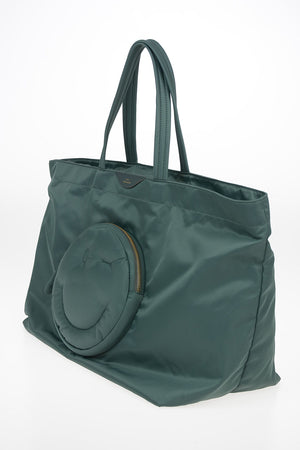 Fabric Maxi CHUBBY Tote Bag with Outer Smile Pocket 