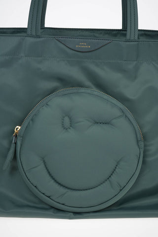 Fabric Maxi CHUBBY Tote Bag with Outer Smile Pocket