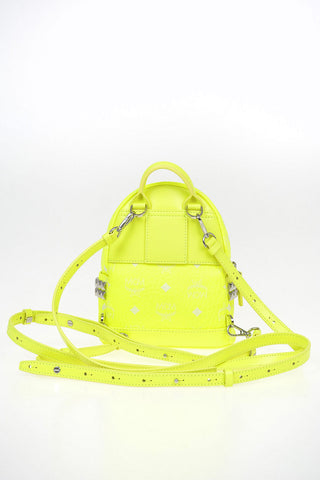 Logoed Leather Mini Backpack with Removable Shoulder Strap