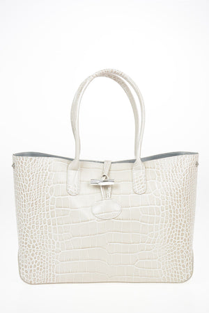 Borsa Tote in Pelle Stampata Cocco