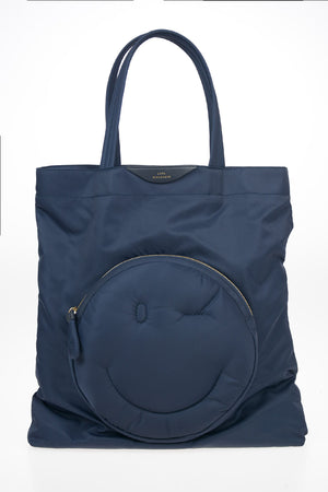Fabric CHUBBY Tote Bag with Outer Smile Pocket 