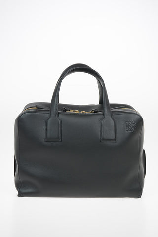 Leather GOYA Bowler Bag with Zip Closure