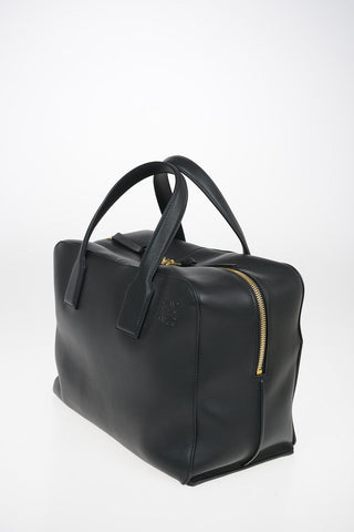 Leather GOYA Bowler Bag with Zip Closure