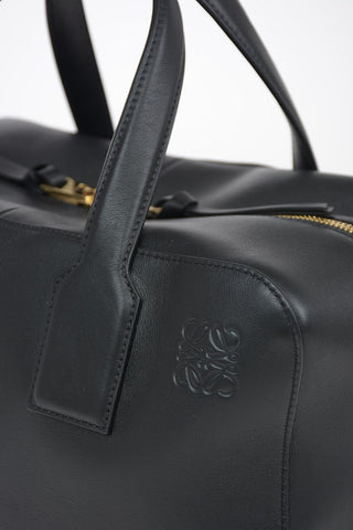 Leather GOYA Bowler Bag with Zip Closure