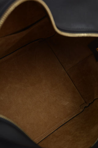 Leather GOYA Bowler Bag with Zip Closure