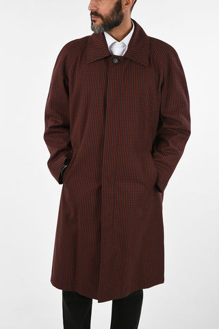 mini check CARTESIO hidden closure coat