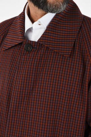 mini check CARTESIO hidden closure coat
