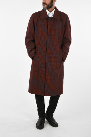 mini check CARTESIO hidden closure coat