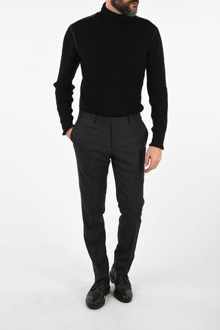 mini check virgin wool ACADEMY pants
