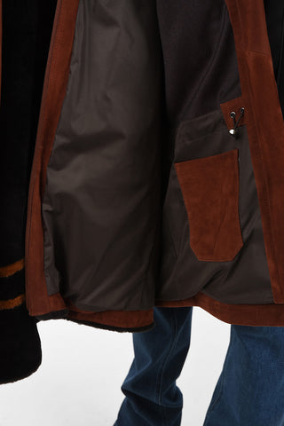 ID giubbotto utility in pelle scamosciata