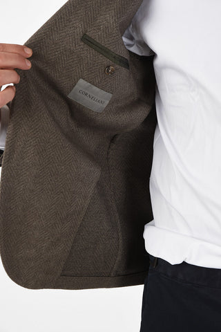 blazer GATE plain herringbone in seta e in cashmere drop 7R