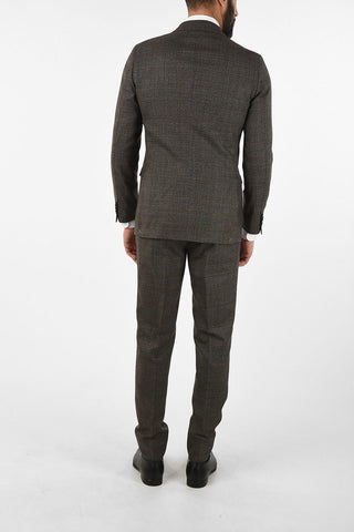 CC COLLECTION REWARD district check virgin wool 3-button double breasted suit