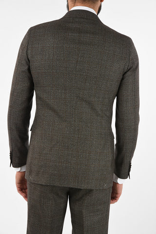 CC COLLECTION REWARD district check virgin wool 3-button double breasted suit