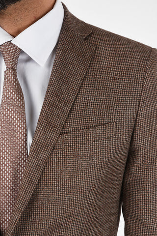 CC COLLECTION RESET houndstooth virgin wool drop 8R suit