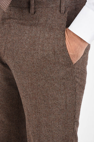 CC COLLECTION RESET houndstooth virgin wool drop 8R suit