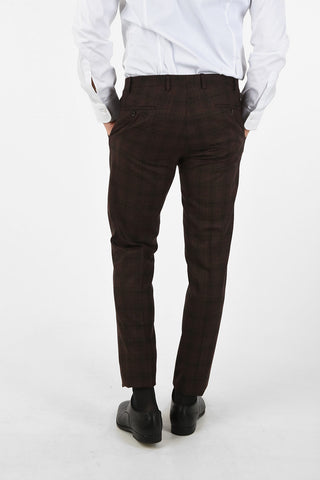 CC COLLECTION RESET tattersall check virgin wool drop 8R 3 piece waistcoat suit