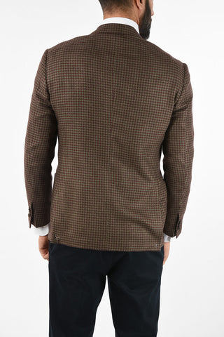 houndstooth silk and cashmere LEADER SOFT drop 7R blazer