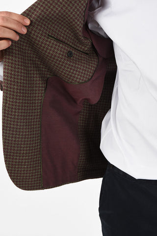 houndstooth silk and cashmere LEADER SOFT drop 7R blazer