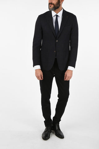 CC COLLECTION cashmere and virgin wool REFINED drop 7R 2-button blazer