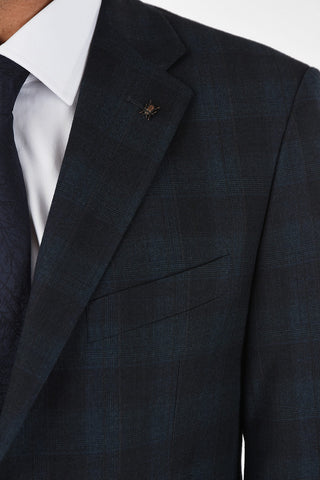 CC COLLECTION RIGHT prince of Wales virgin wool drop 6R suit