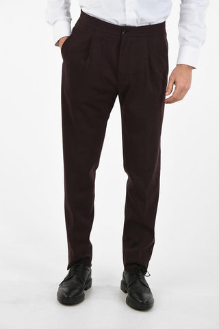pantalone ACADEMY in lana vergine con coulisse in vita