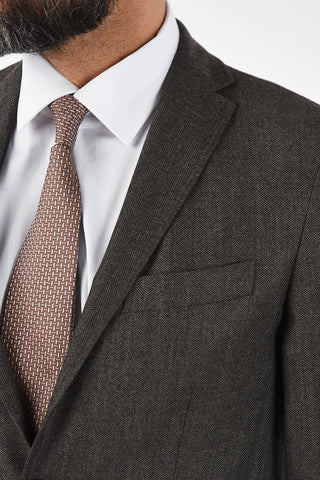 CC COLLECTION RIGHT plain herringbone virgin wool drop 6R suit