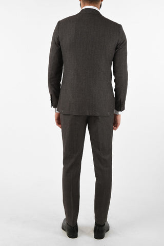 CC COLLECTION RIGHT plain herringbone virgin wool drop 6R suit