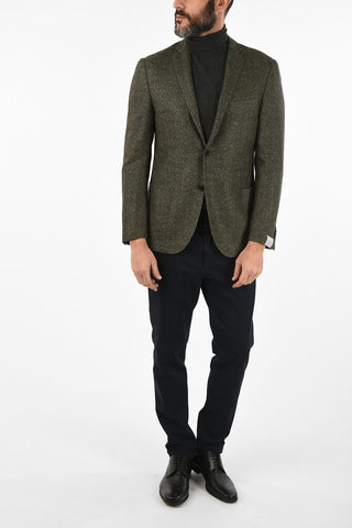 Virgin Wool Silk and Cashmere Single Breasted GATE Blazer