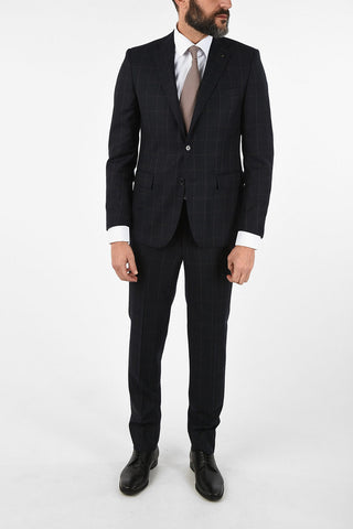 CC COLLECTION REFINED check virgin wool drop 7R suit