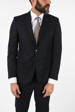 CC COLLECTION REFINED check virgin wool drop 7R suit