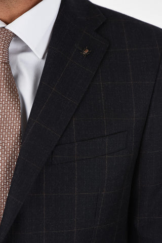 CC COLLECTION REFINED check virgin wool drop 7R suit