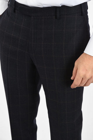 CC COLLECTION REFINED check virgin wool drop 7R suit
