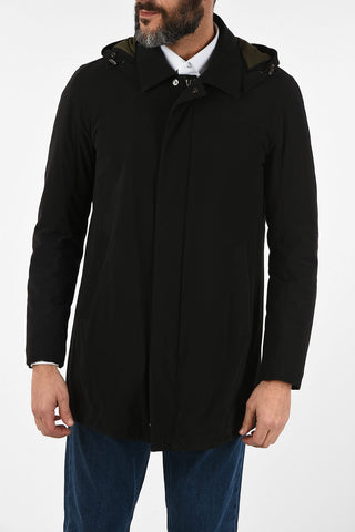ID Hidden Fastening Hooded Outerwear