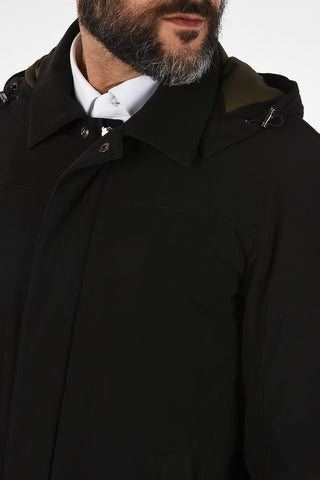 ID Hidden Fastening Hooded Outerwear