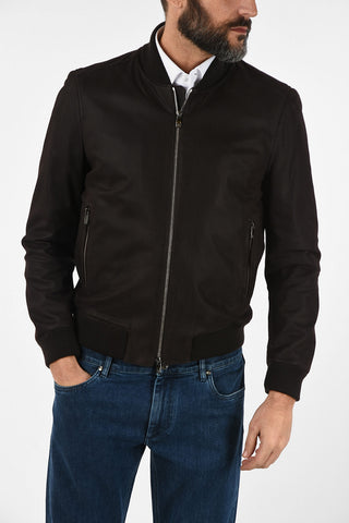 ID Bomber in Pelle Scamosciata