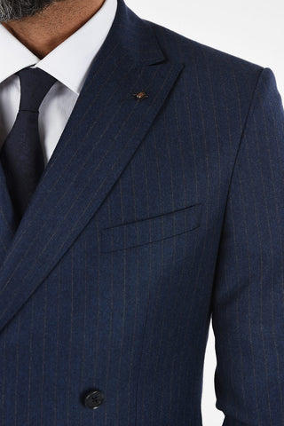 CC COLLECTION RESET awning striped virgin wool 2-button double breasted suit