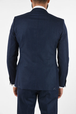 CC COLLECTION RESET awning striped virgin wool 2-button double breasted suit
