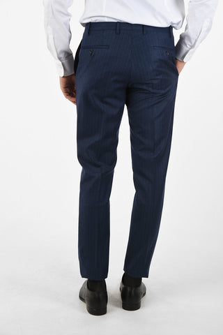 CC COLLECTION RESET awning striped virgin wool 2-button double breasted suit