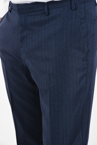 CC COLLECTION RESET awning striped virgin wool 2-button double breasted suit
