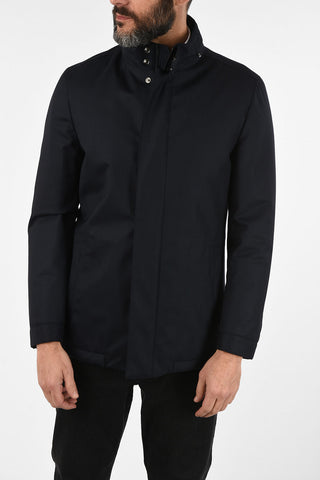 ID IDENTITY hidden closure virgin wool peacoat
