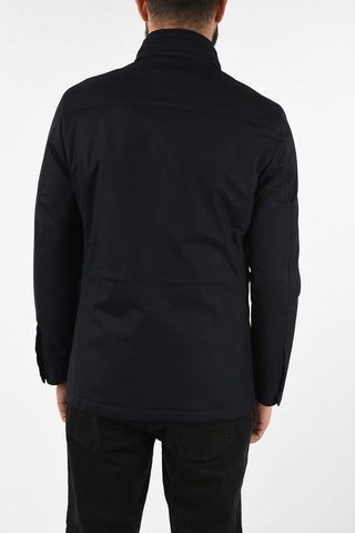 ID IDENTITY hidden closure virgin wool peacoat