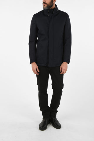 ID IDENTITY hidden closure virgin wool peacoat