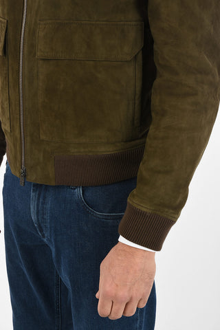 ID Bomber in Pelle Scamosciata