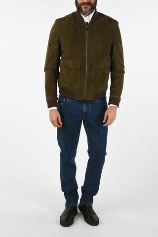 ID Bomber in Pelle Scamosciata